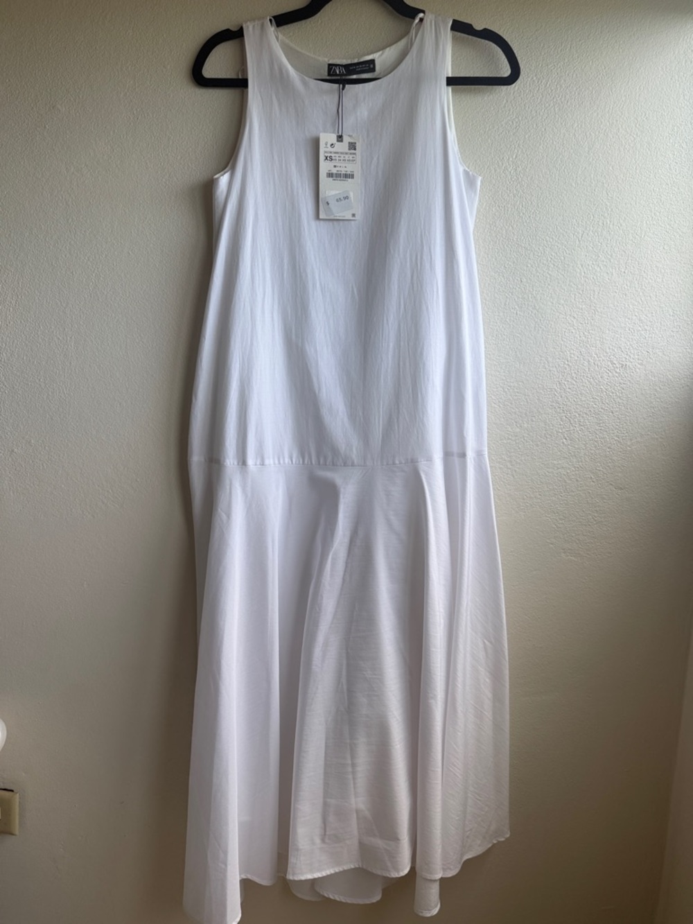 Zara White Sleeveless Maxi Dress